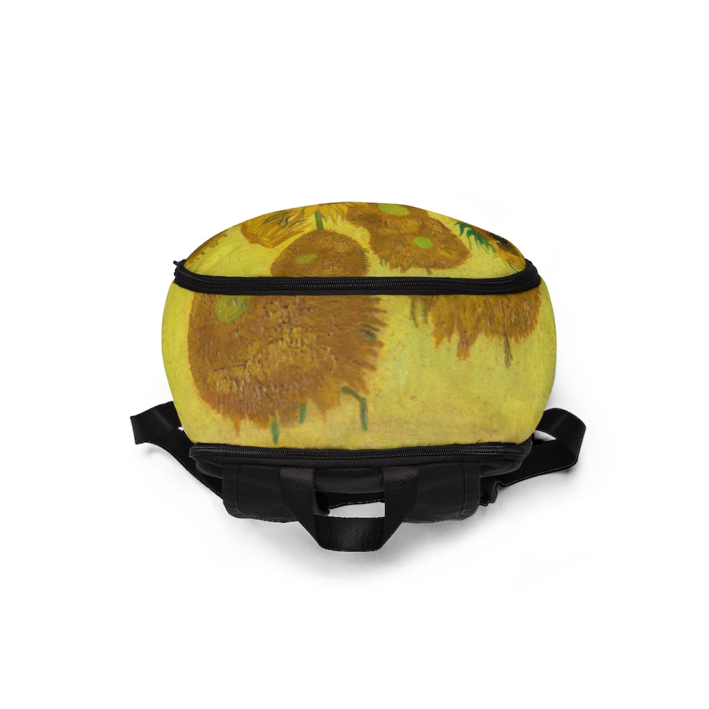 Unisex Fabric Backpack - Van Gogh - Sunflowers